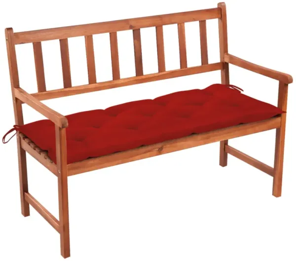 vidaXL Garden Bench with Cushion 47.2" Solid Acacia Wood