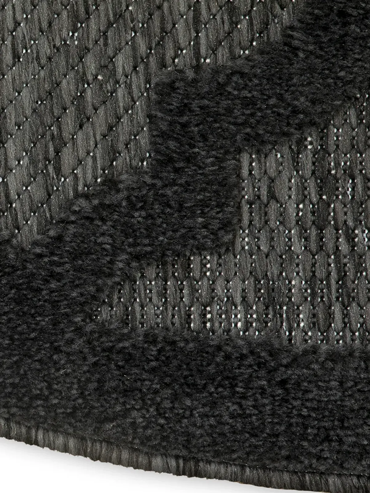 Easy Care NES01 Charcoal/Black 10' x Round Rug