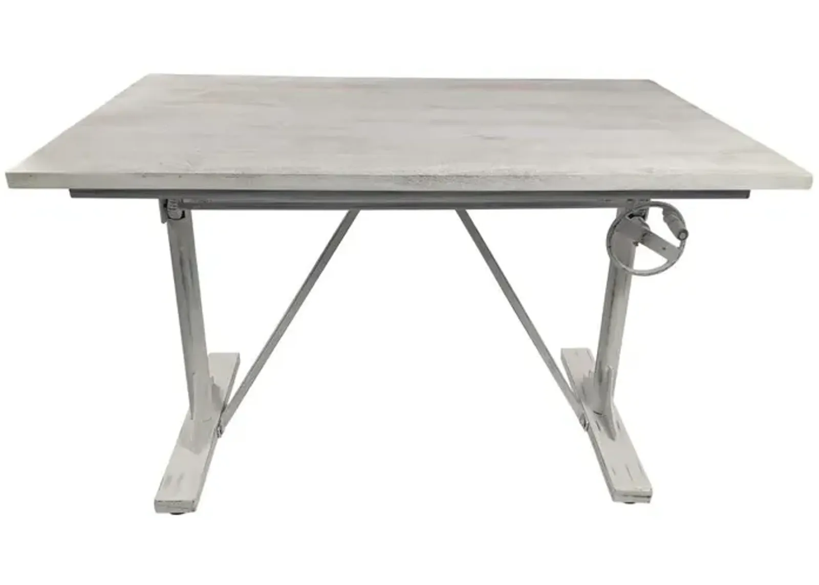 Carolina Living Brio Sit or Standing Adjustable Desk - Whitewash