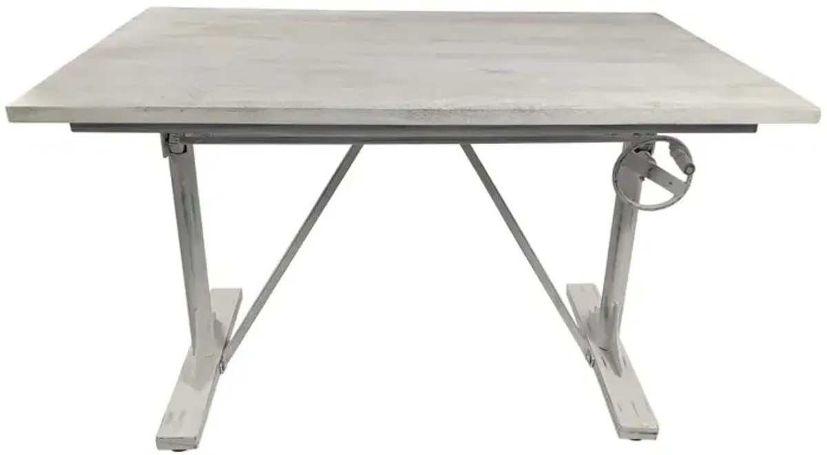 Carolina Living Brio Sit or Standing Adjustable Desk - Whitewash