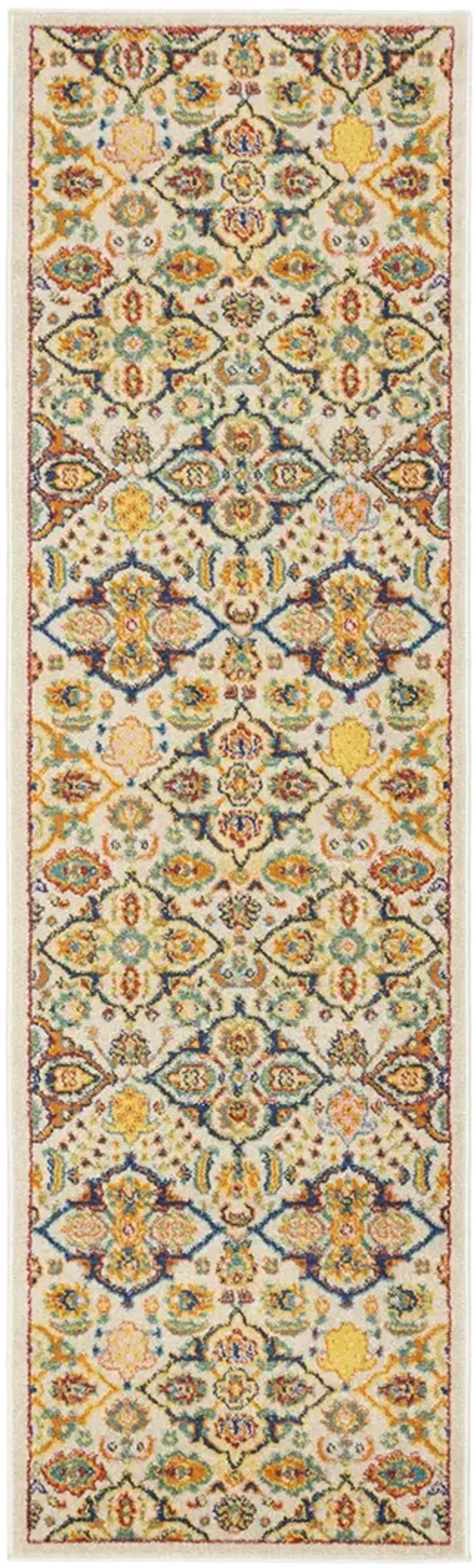 Allur ALR03 Ivory/Multicolor 2'3" x 12' Rug