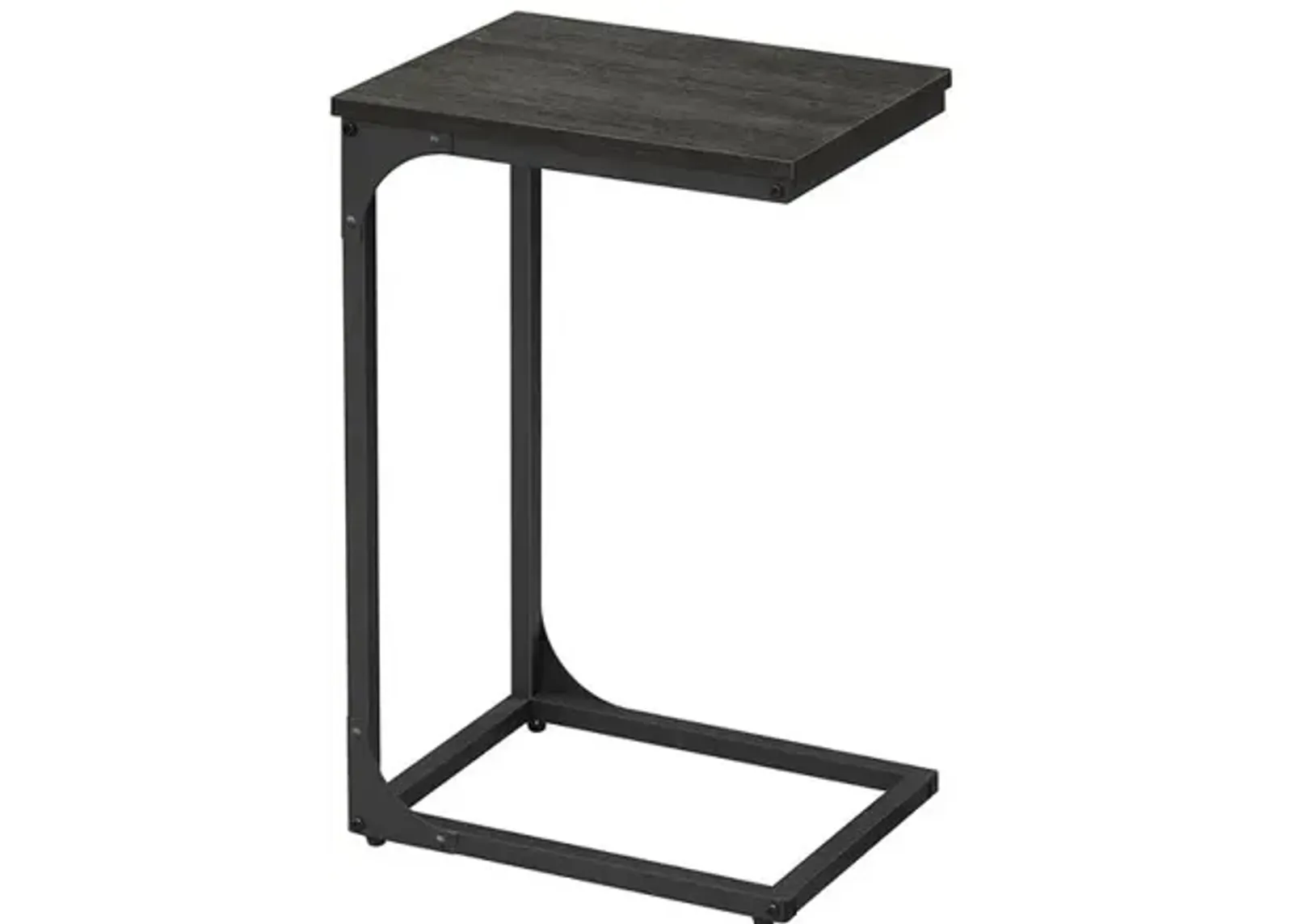 C-Shaped End Table Contemporary Design with Sleek and Versatile Functionality