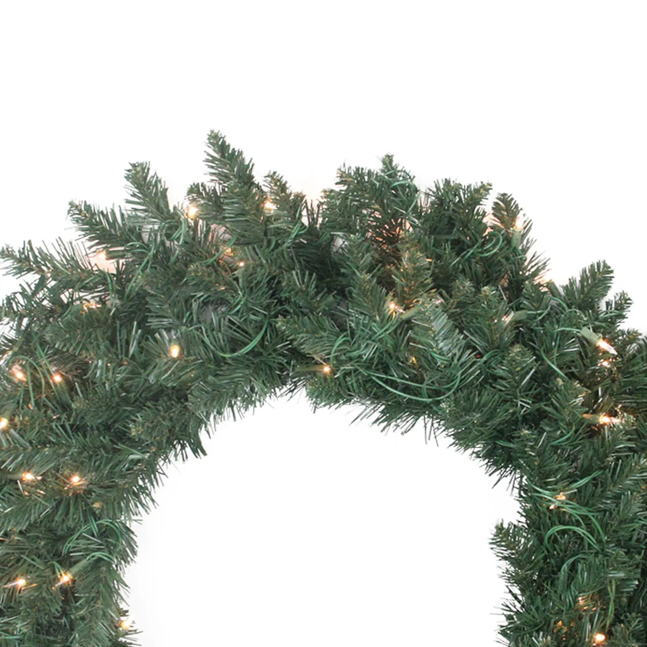 Pre-Lit Traditional Pine Artificial Christmas Wreath - 30-Inch  Clear Lights