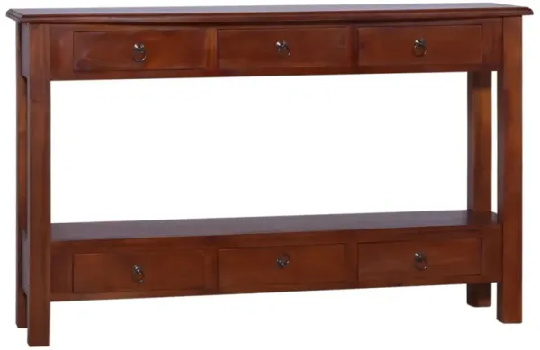 vidaXL Console Table Classical Brown 47.2"x11.8"x29.5" Solid Mahogany Wood