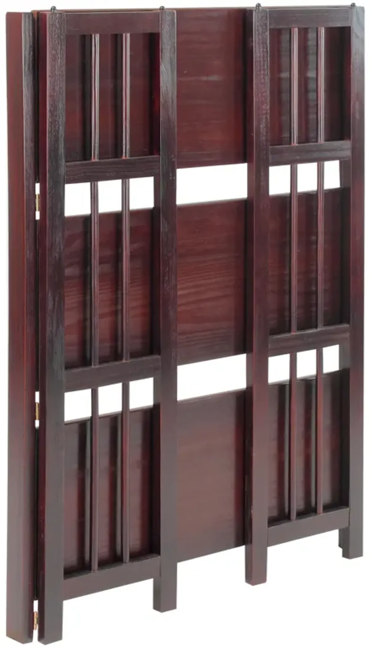 Casual Home 3 Shelf Folding Stackable Bookcase, 27.5" Wide, Espresso