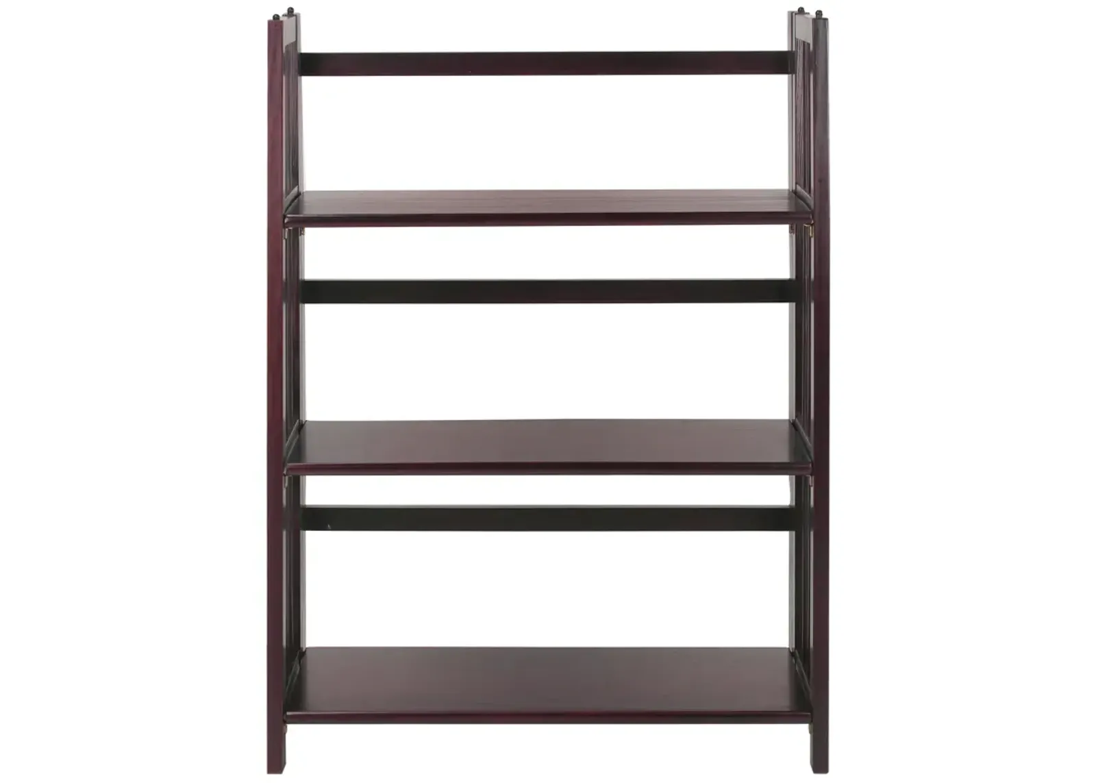 Casual Home 3 Shelf Folding Stackable Bookcase, 27.5" Wide, Espresso