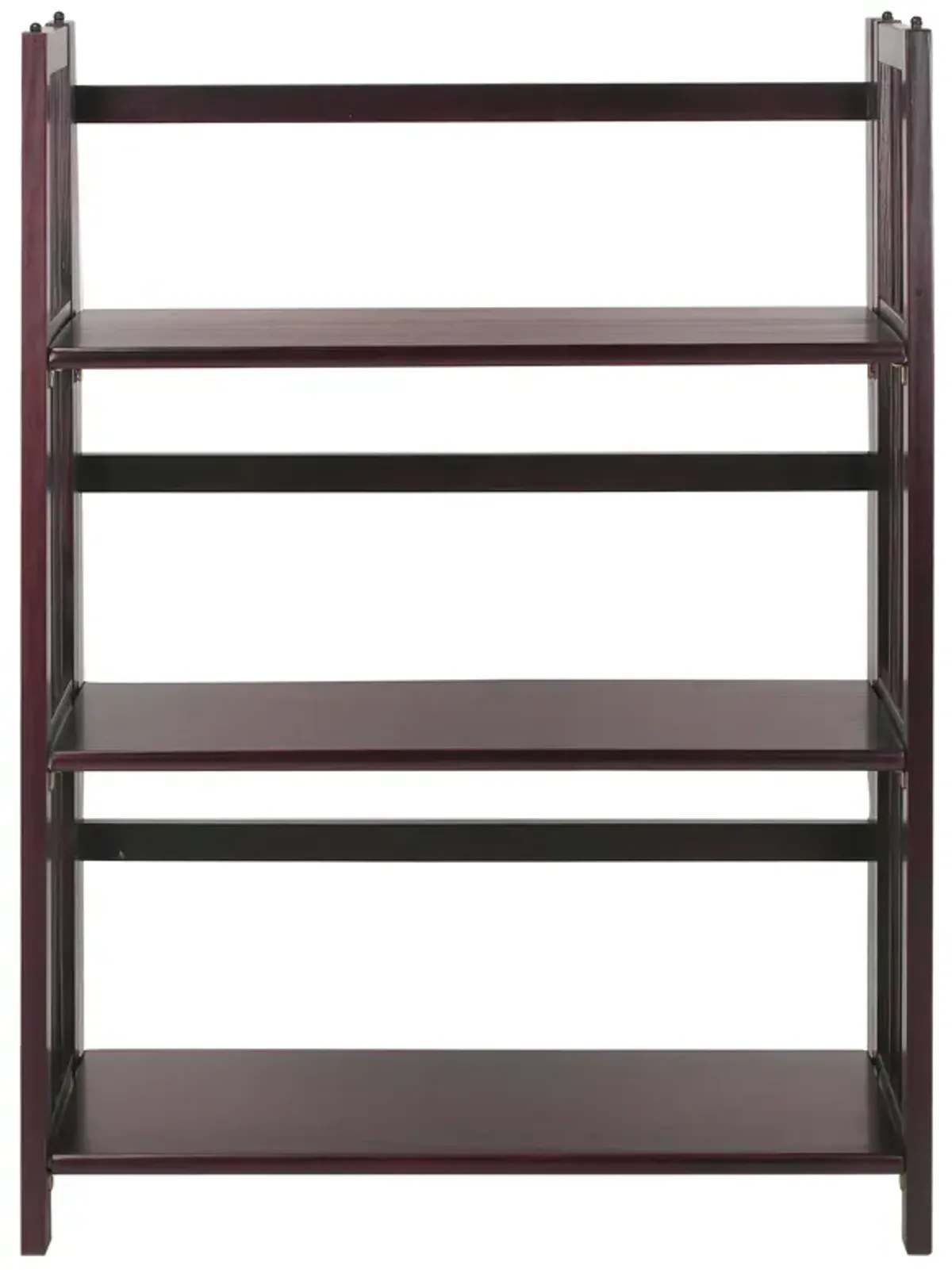 Casual Home 3 Shelf Folding Stackable Bookcase, 27.5" Wide, Espresso