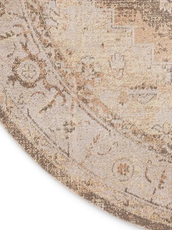 Astra Machine Washable ASW13 Beige 7'10" x Round Rug