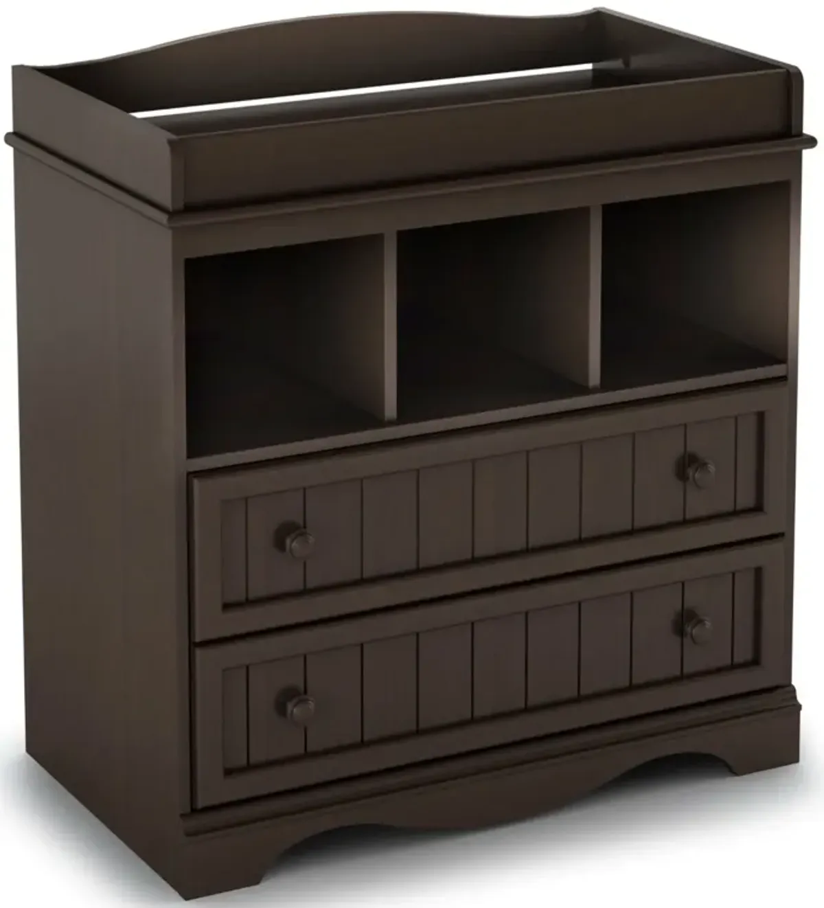 Wooden Baby Diaper Table – Changing Station with 2 Drawers and Nursery Storage