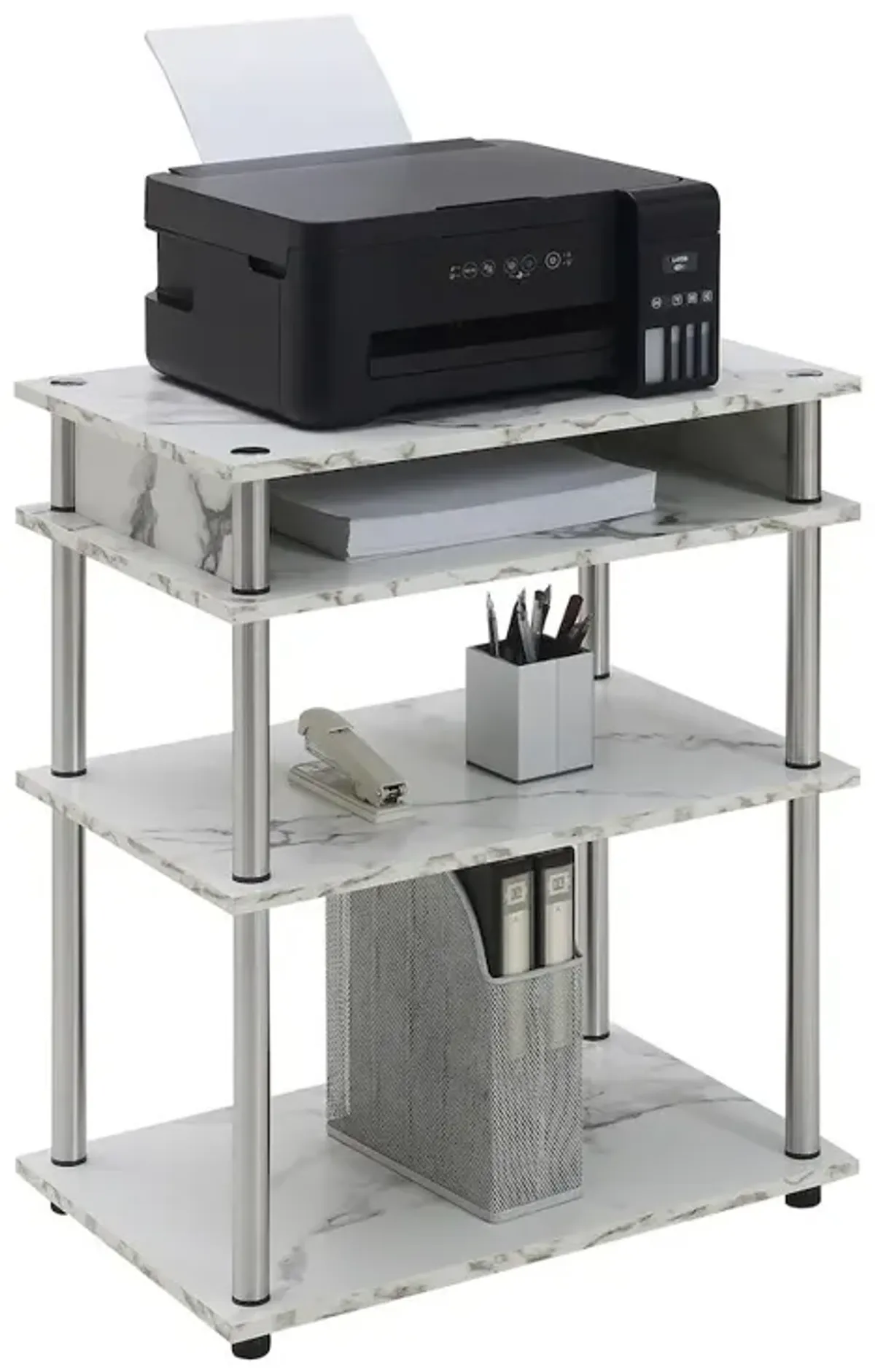 Convenience Concepts Designs2Go No Tools Printer Stand with Shelves