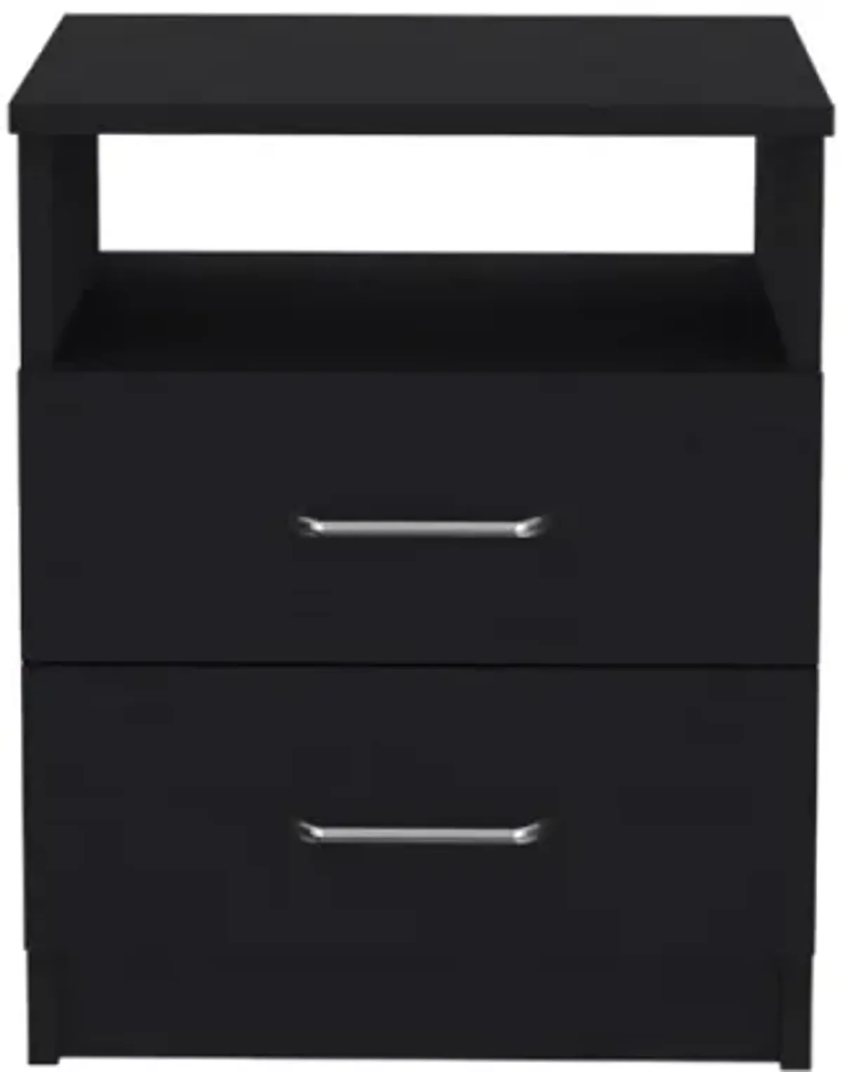 Streamdale Nightstand Olivenza, Two Drawers, Black Wengue Finish