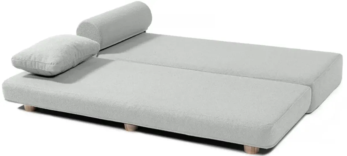 Jaxx Avida Daybed � Fold Out Queen Sleeper � Premium Boucle: Sleek and Modern Lounge for Relaxing and Overnight Guests