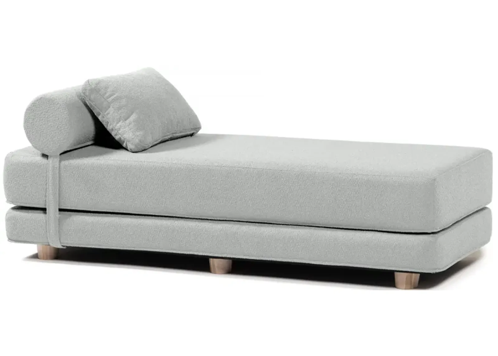 Jaxx Avida Daybed � Fold Out Queen Sleeper � Premium Boucle: Sleek and Modern Lounge for Relaxing and Overnight Guests