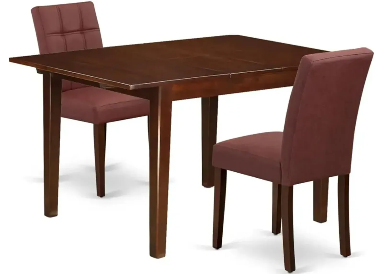 3 Piece Mid Century Dining Set consists A Wooden Table