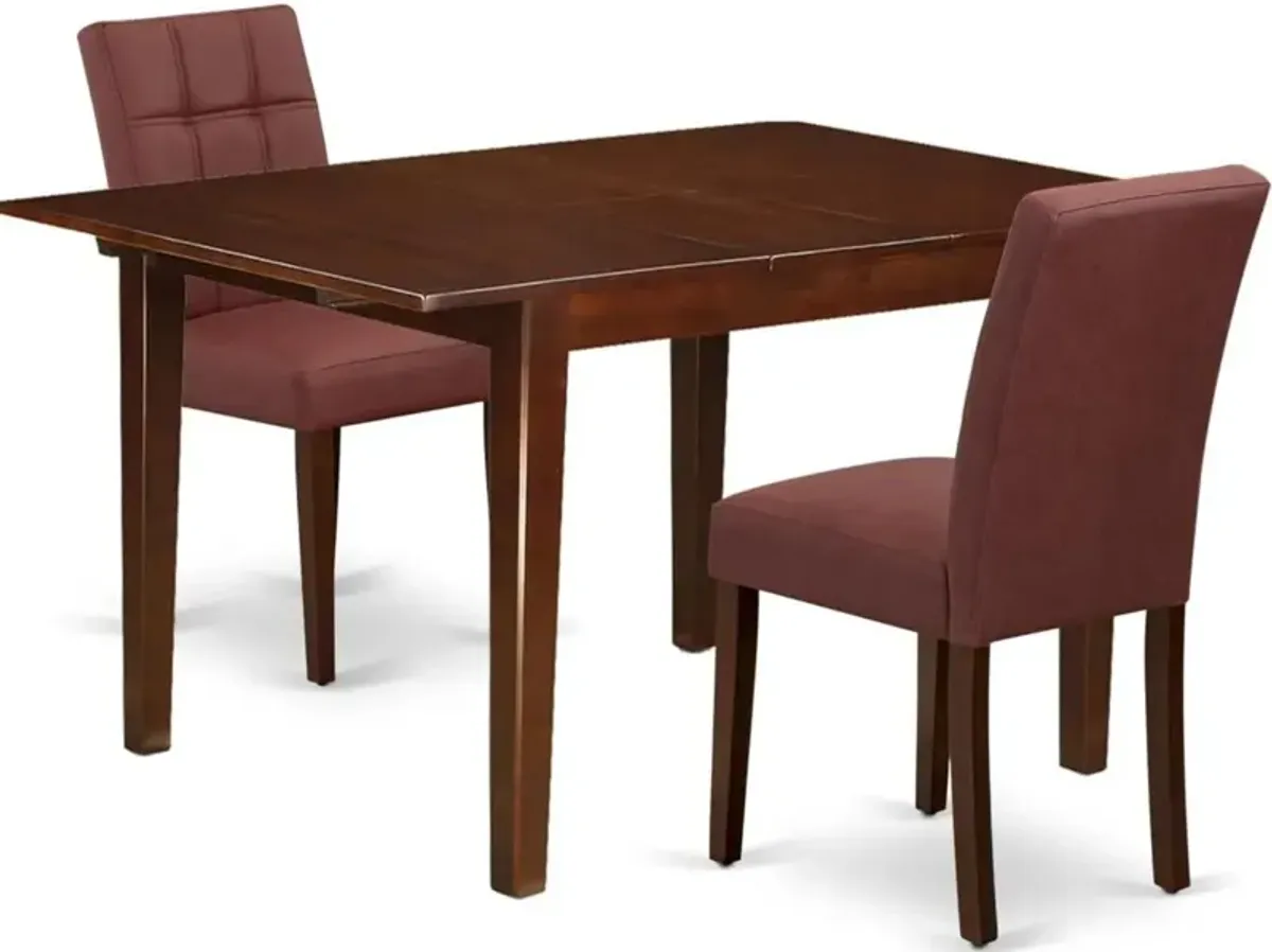 3 Piece Mid Century Dining Set consists A Wooden Table