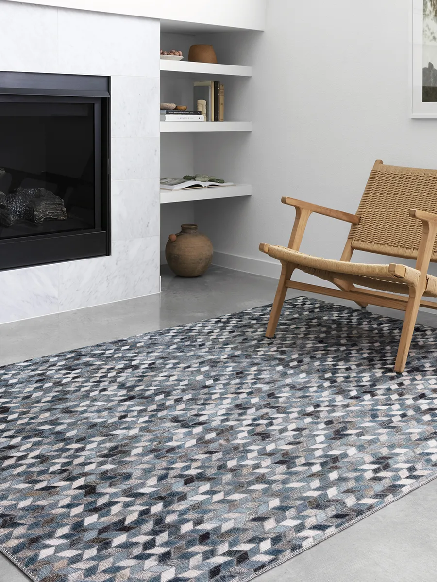 Maddox MAD08 Ocean/Grey 3'6" x 5'6" Rug