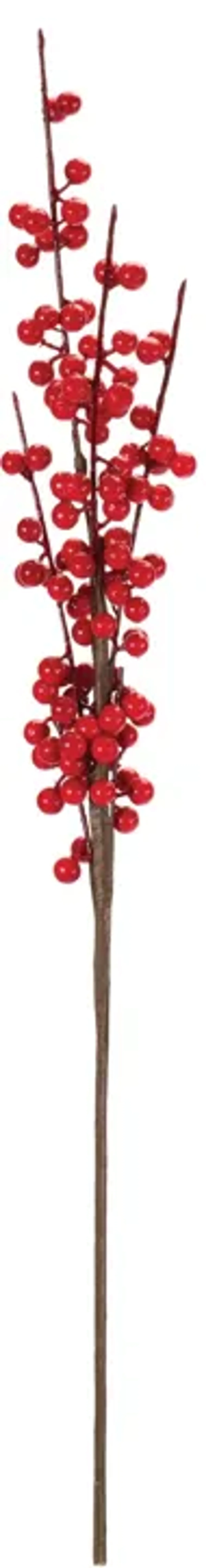 6 Ilex Berry Stems – Foam Holiday and Christmas Decorations for Home, Tabletop, and Seasonal Display