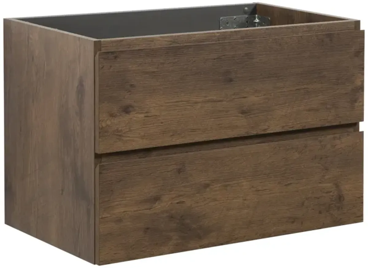 Streamdale Walnut Wall Cabinet: 2 Drawers, Pre-Assembled
