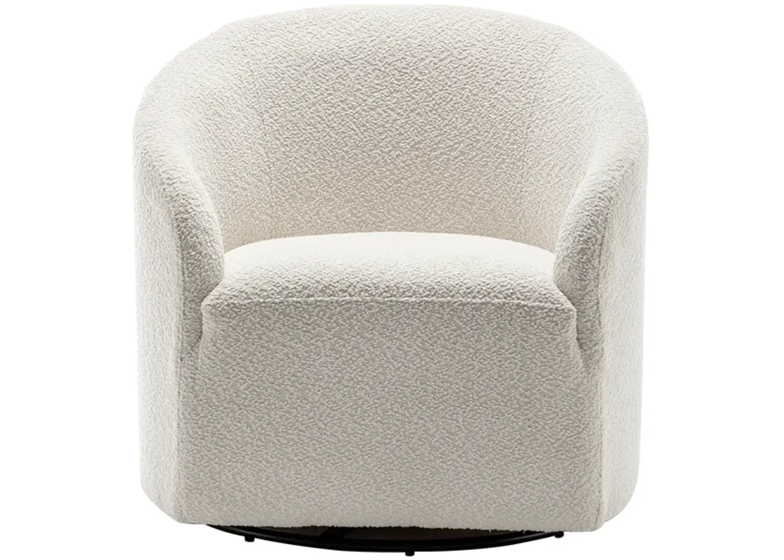 Ashlie Boucle Upholstered Swivel Barrel Armchair