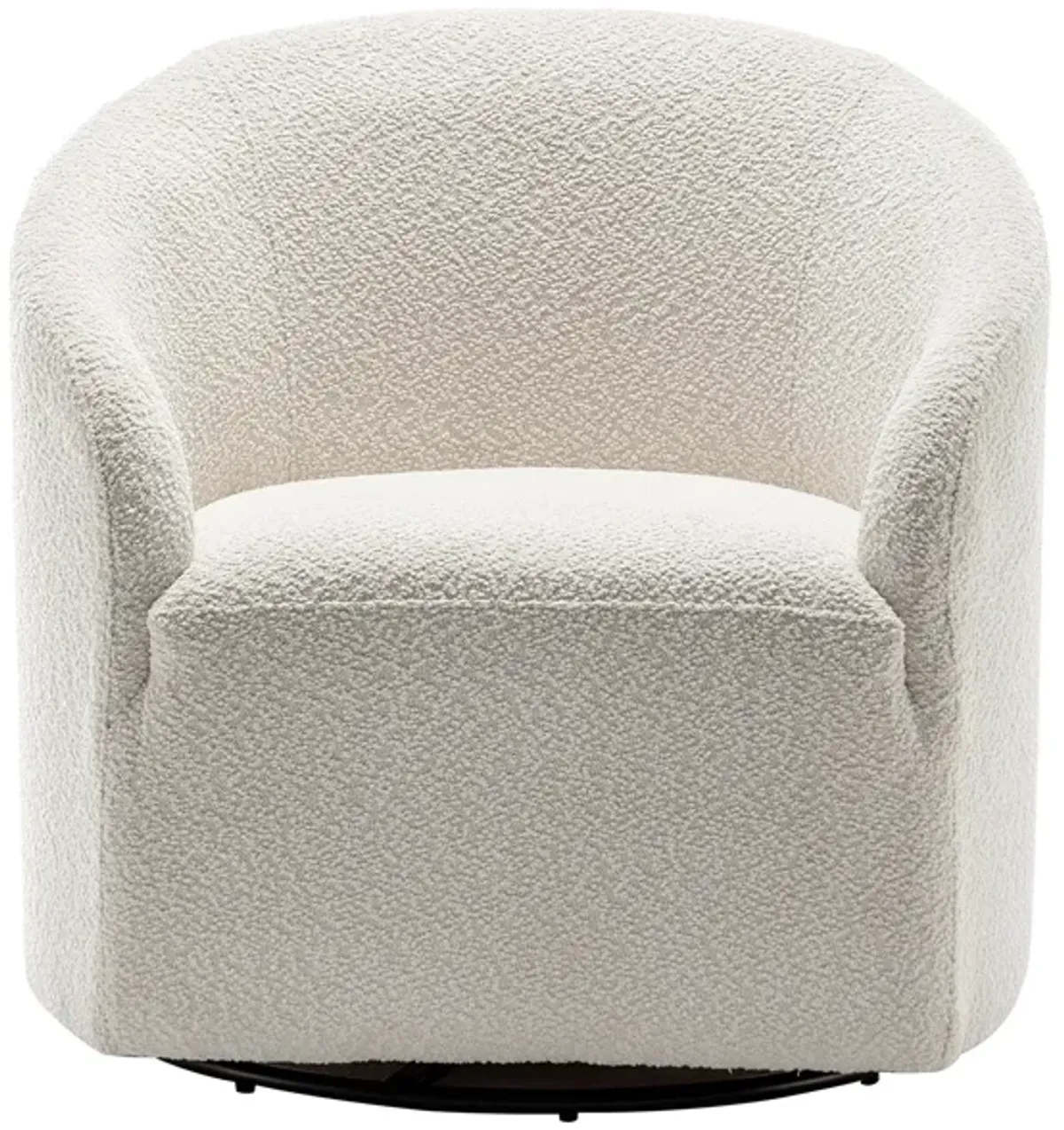 Ashlie Boucle Upholstered Swivel Barrel Armchair