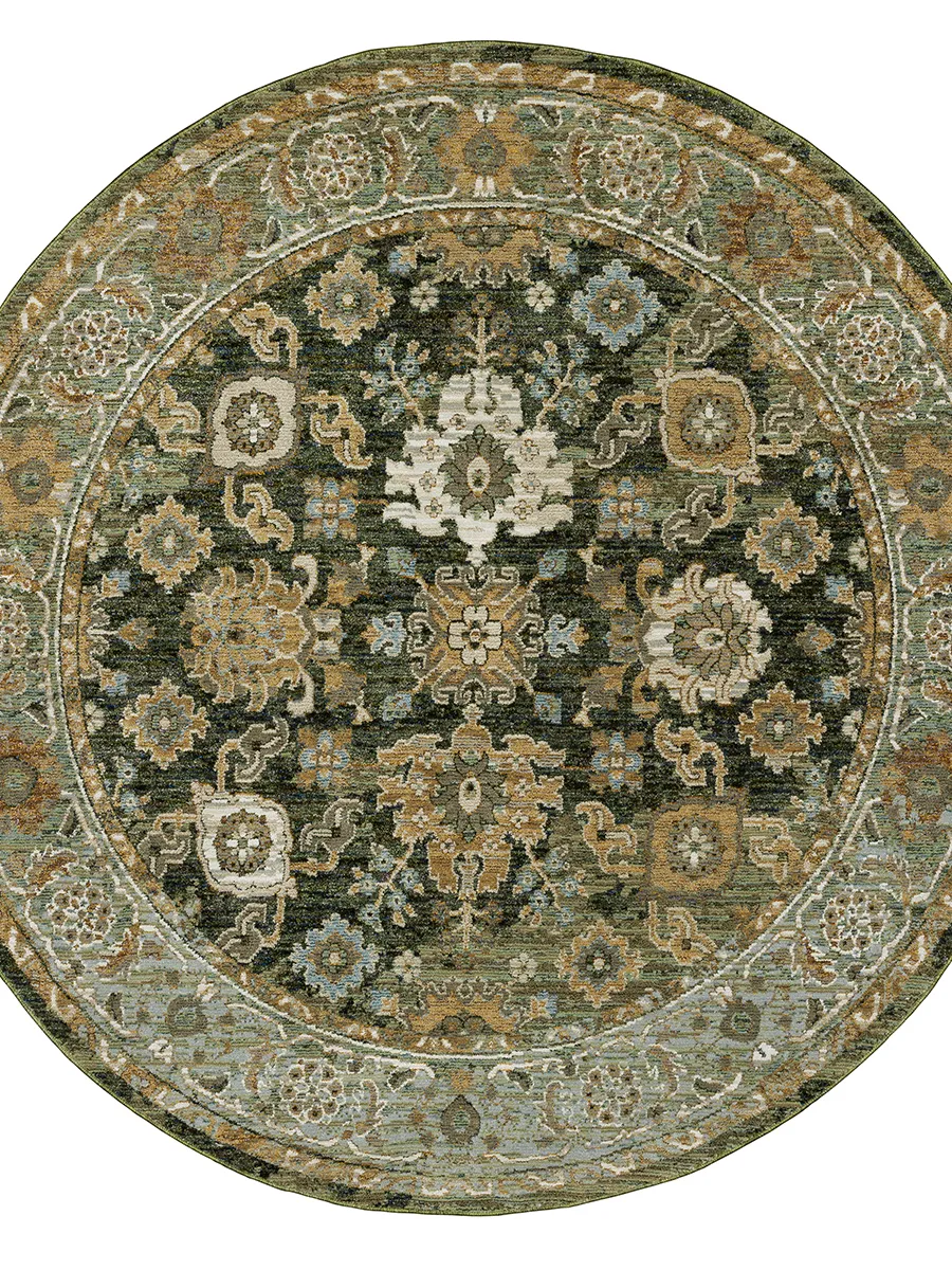 Andorra 7'10" x 10'10" Green Rug