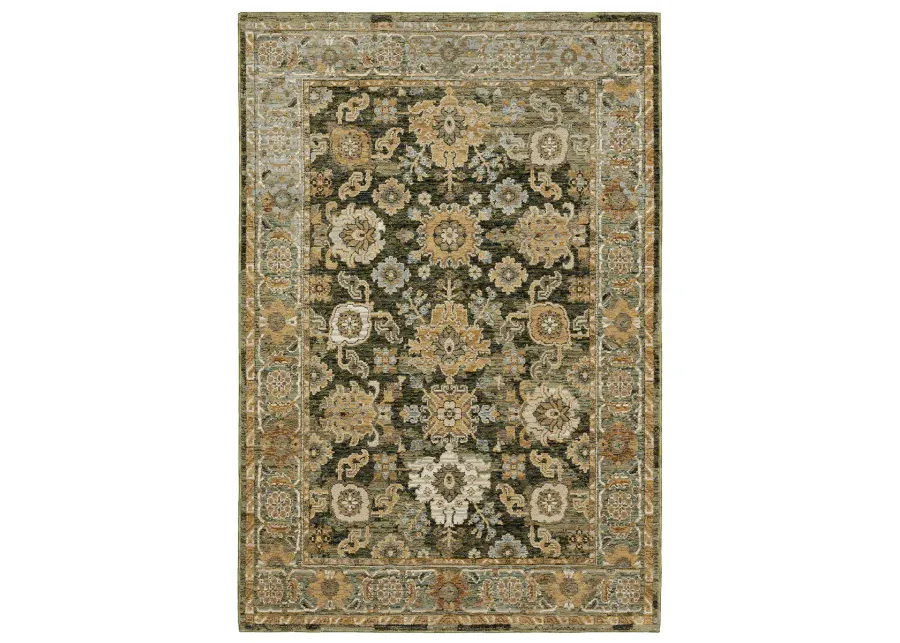 Andorra 7'10" x 10'10" Green Rug