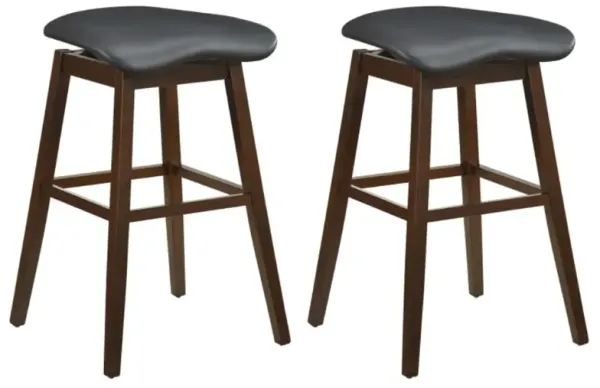 Hivvago Swivel Bar Stools Set of 2 with Padded Contoured Seat and Footrest