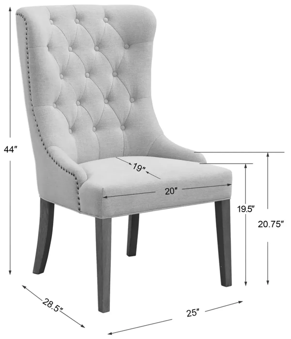 Rioni Tufted Wing Chair