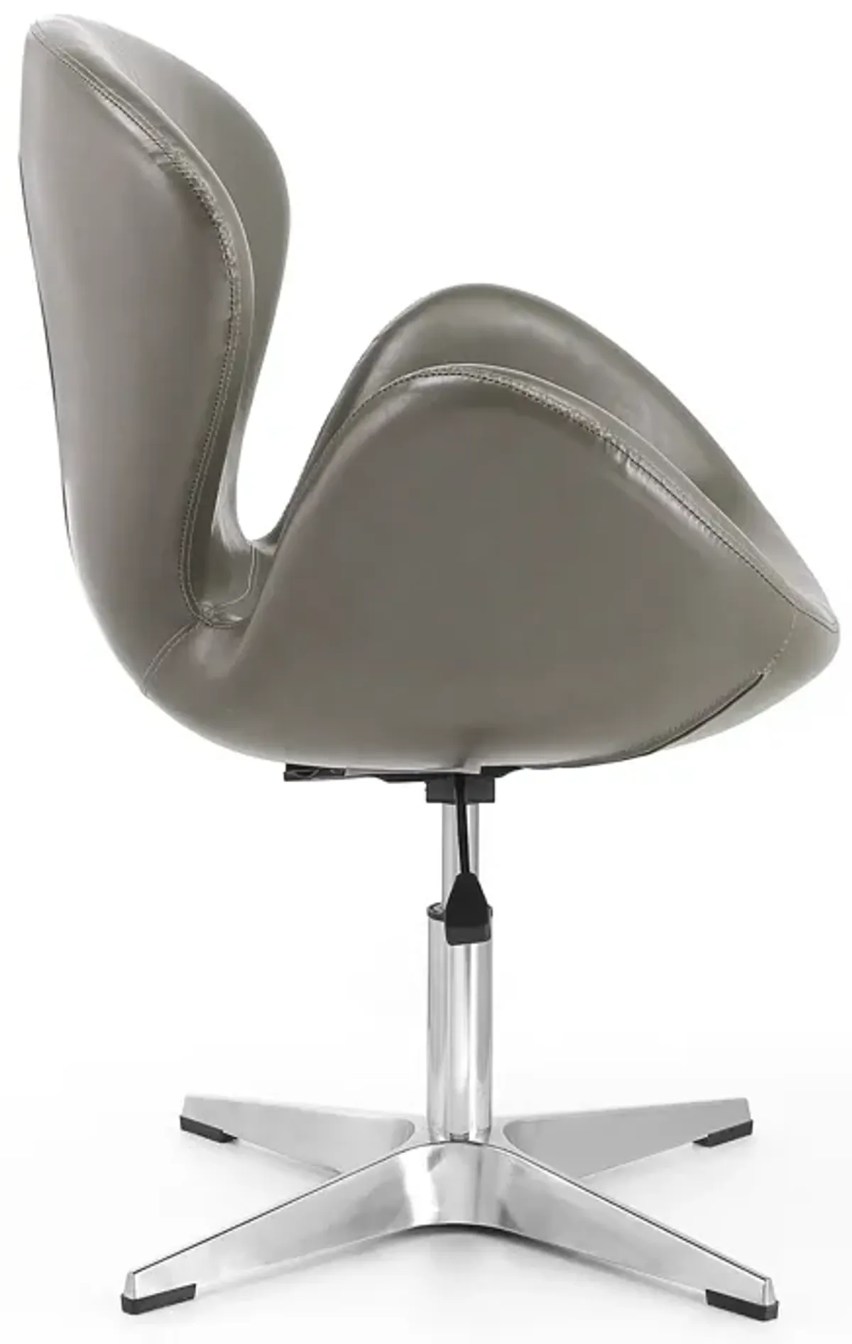 Raspberry Swivel Accent Chair in Light Gray