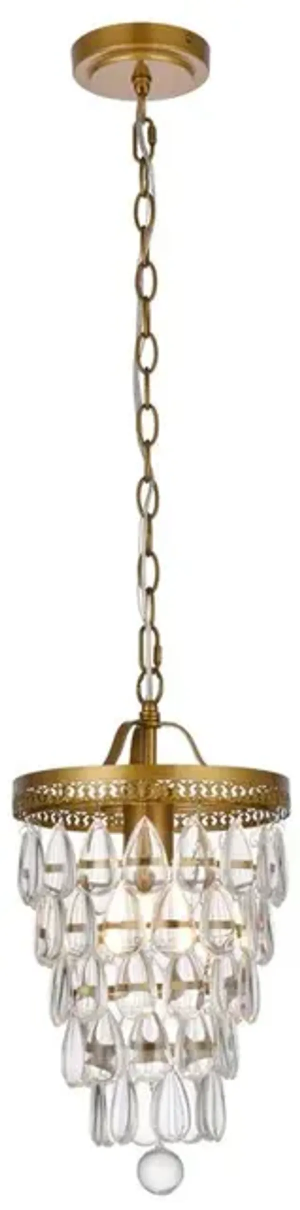 Living District Reese 9 inch pendant in brass