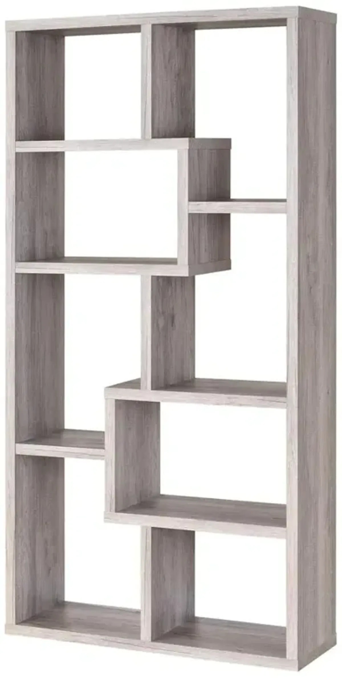 Theo 10-shelf Bookcase Grey Driftwood