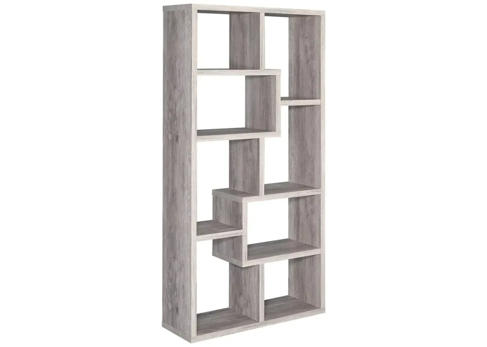 Theo 10-shelf Bookcase Grey Driftwood