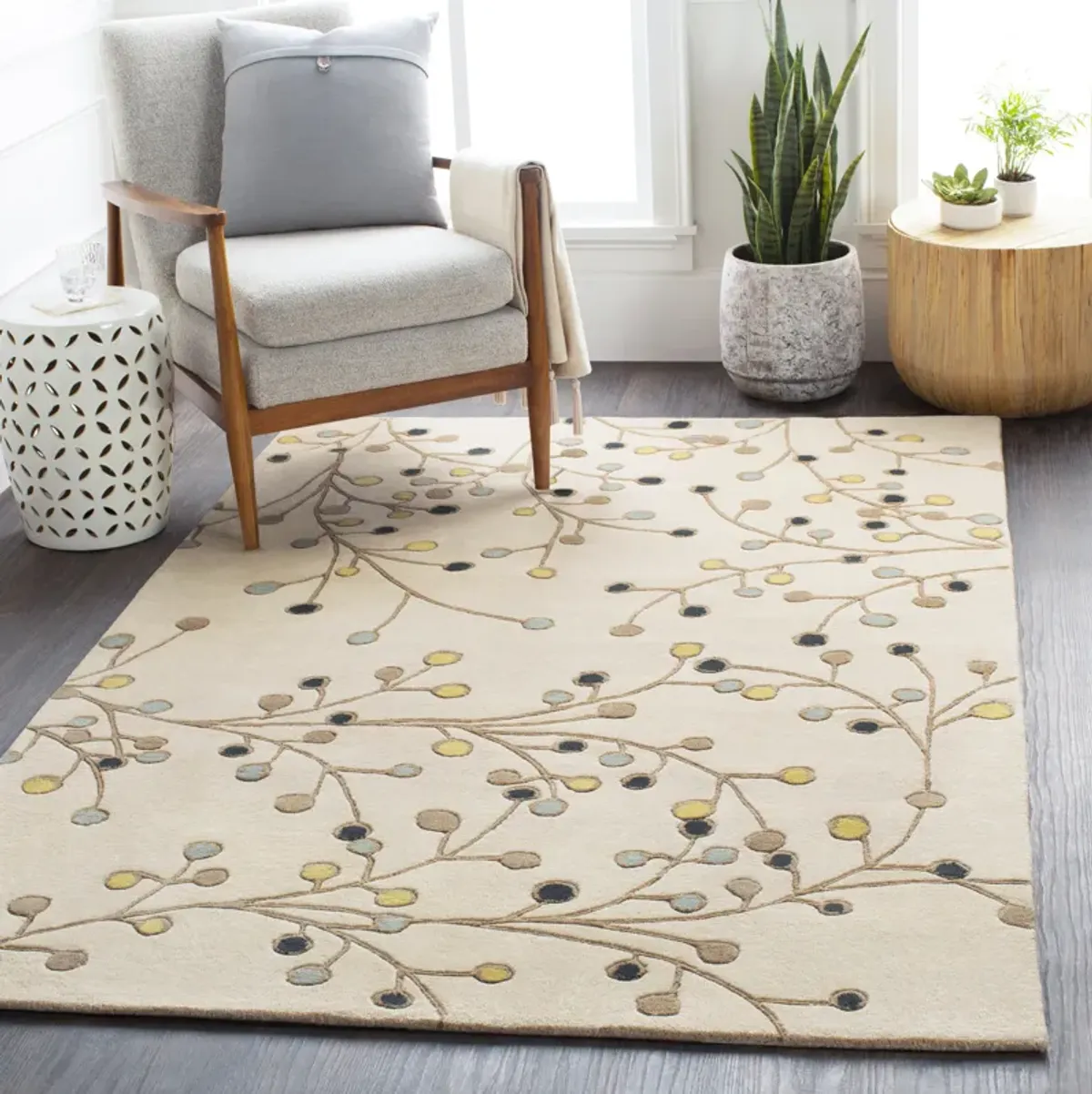 Athena ATH-5053 9'9' Round Beige Rug