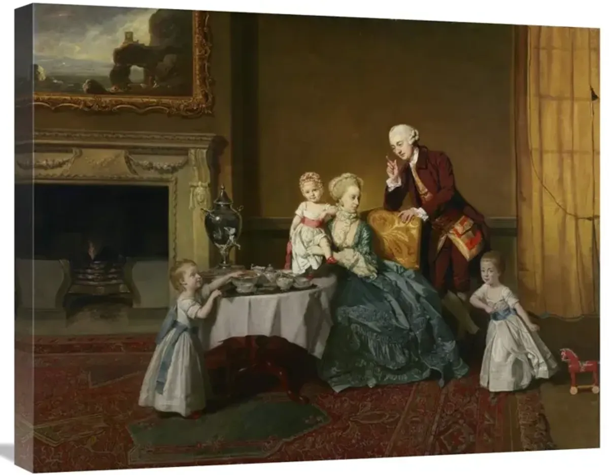 John, Fourteenth Lord Willoughby de Broke, and his Family-Canvas Art-28x22