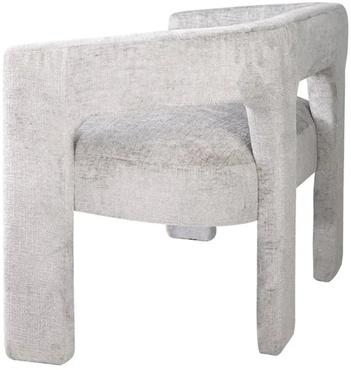 Jofran Gwen Modern Luxury Jacquard Fabric Upholstered Sculpture Bench