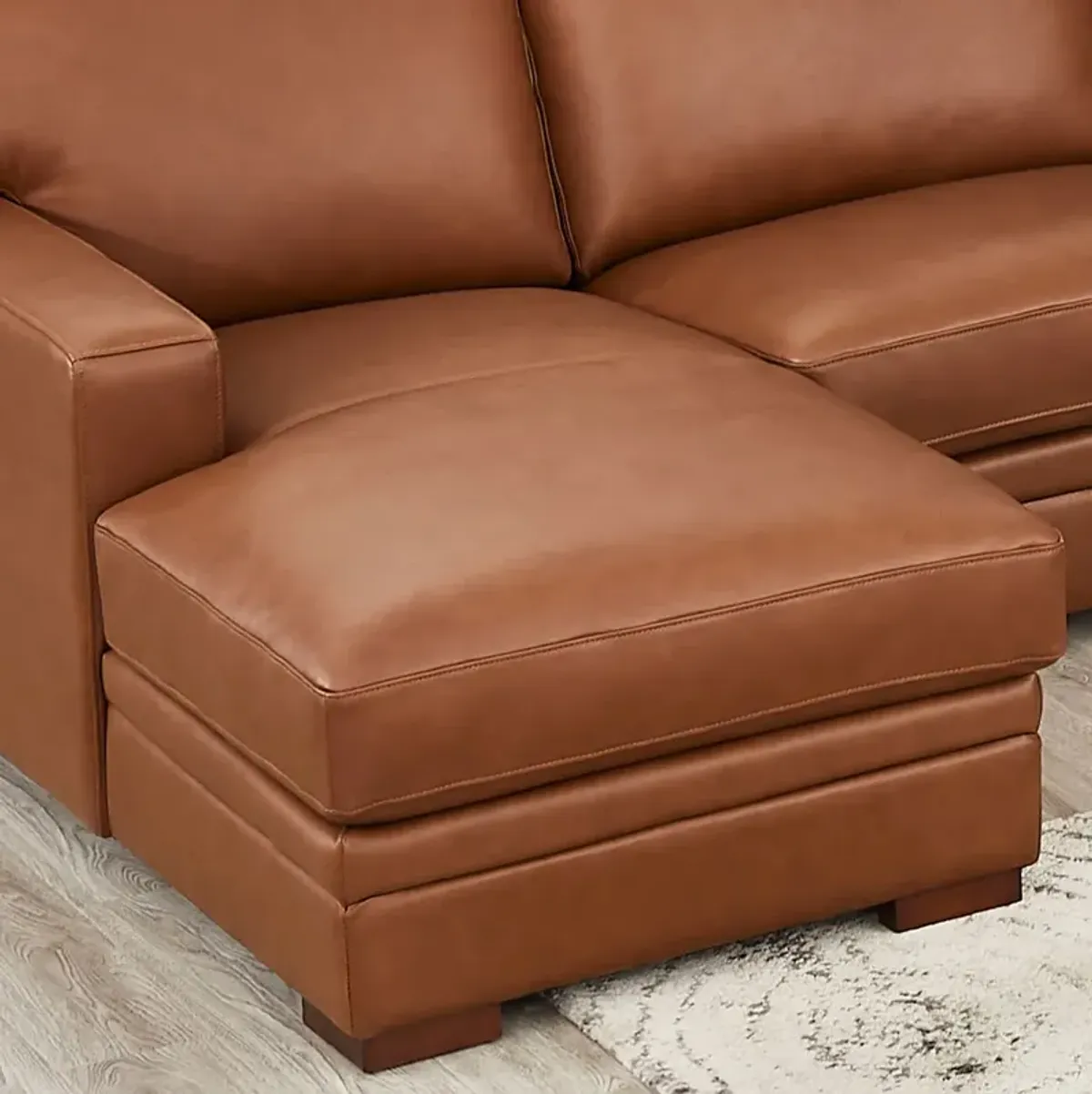 Dillon Top Grain Leather U-Shaped Sectional with Left Chaise