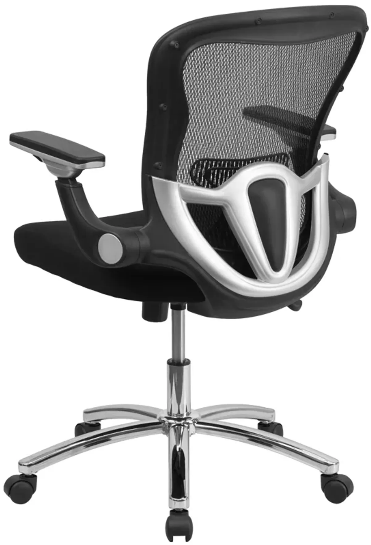 Sam Mid-Back Black Mesh Executive Swivel Ergonomic Office Chair with Height Adjustable Flip-Up Arms