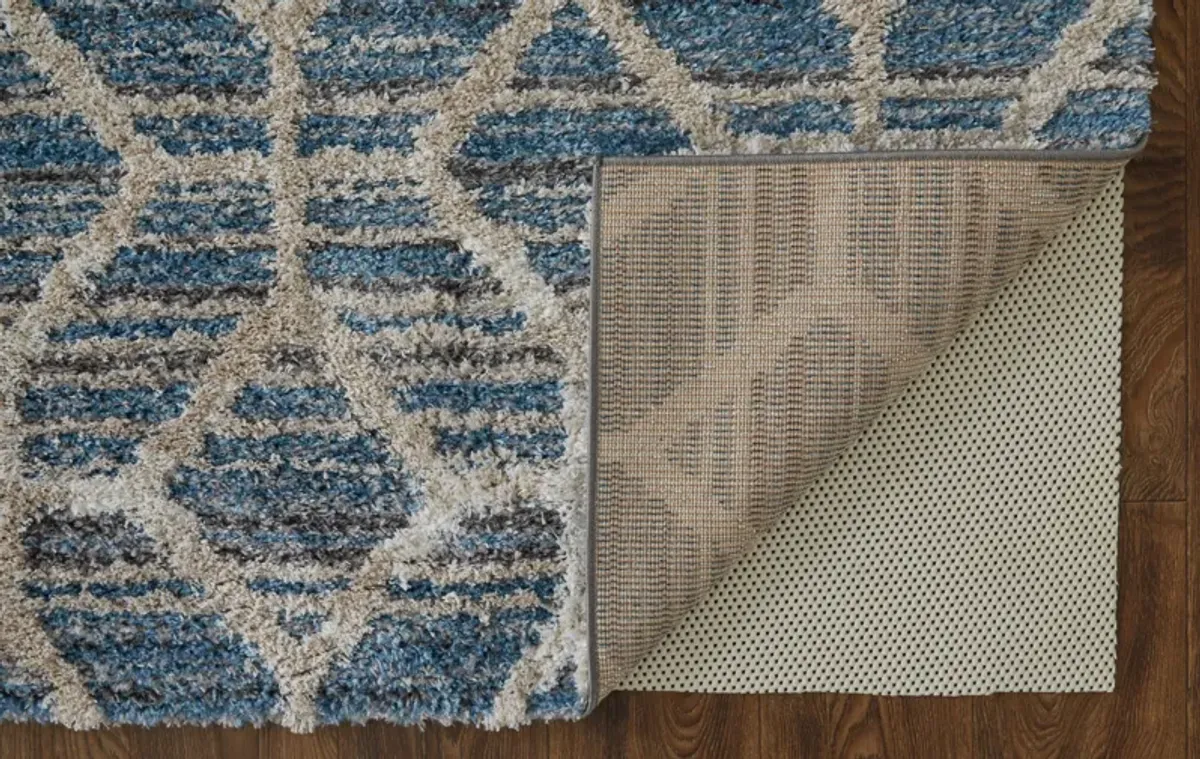 Mynka 39ICF Blue/Ivory 2'6" x 8' Rug