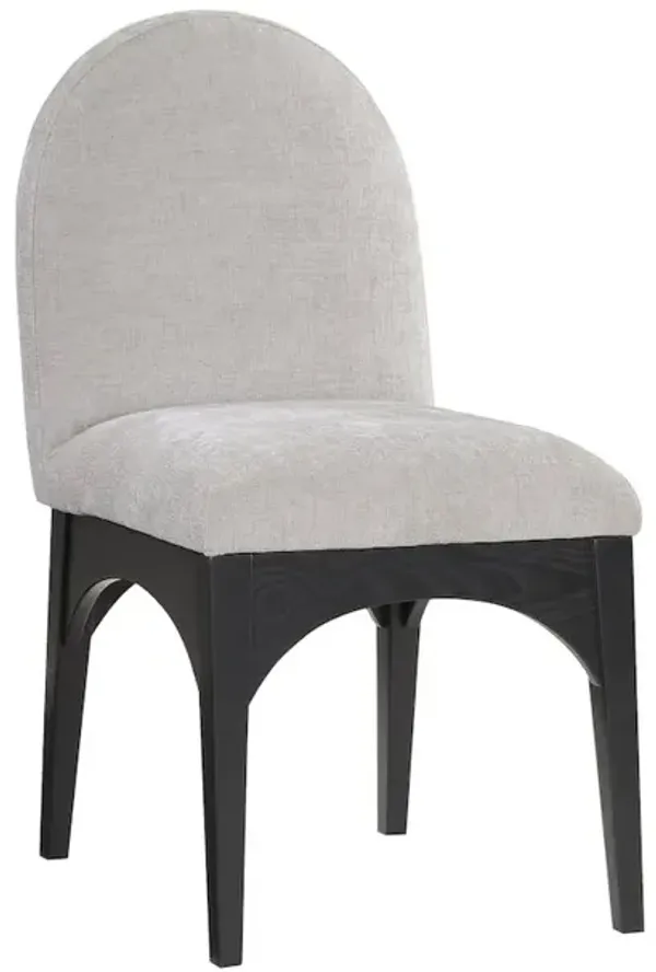 Meridian Furniture Waldorf Grey Chenille Fabric Dining Chair