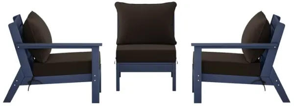WestinTrends Outdoor Patio HDPE Sectional Sofa with Patio Cushions