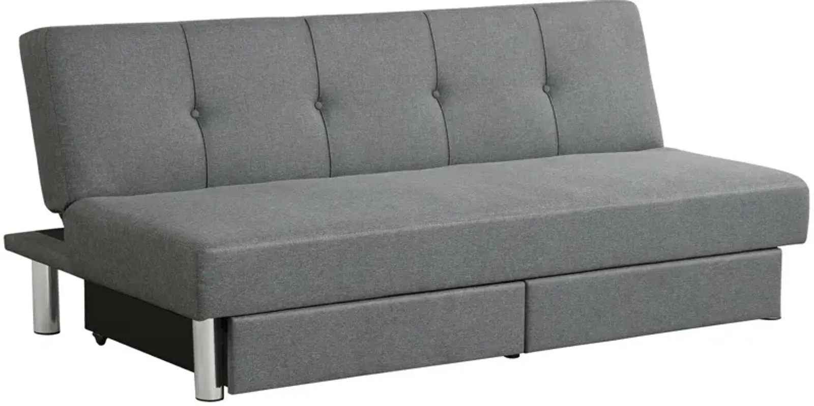 3-Seat Convertible Sofa Bed with 2 Large Drawers and 3 Adjustable Angles