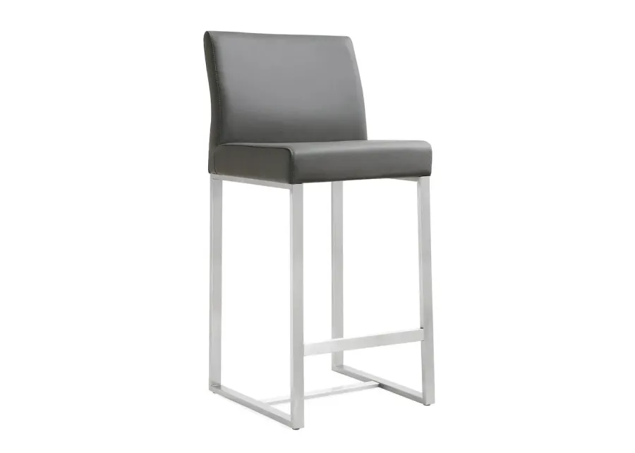 Belen Kox Grey Stainless Steel Counter Stool Set, Belen Kox