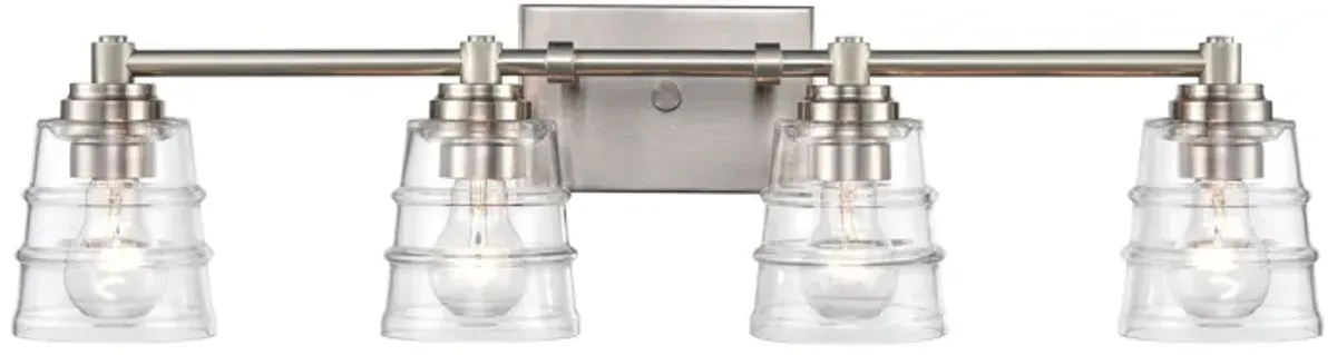 Pulsate 30.25'' Wide 4-Light Silver Vanity Light