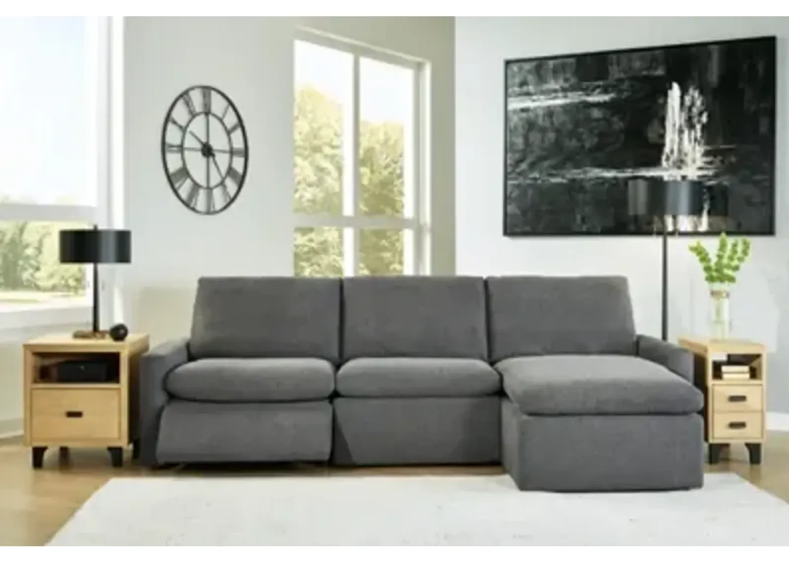 Hartsdale 3-Piece Right Arm Facing Reclining Sofa Chaise