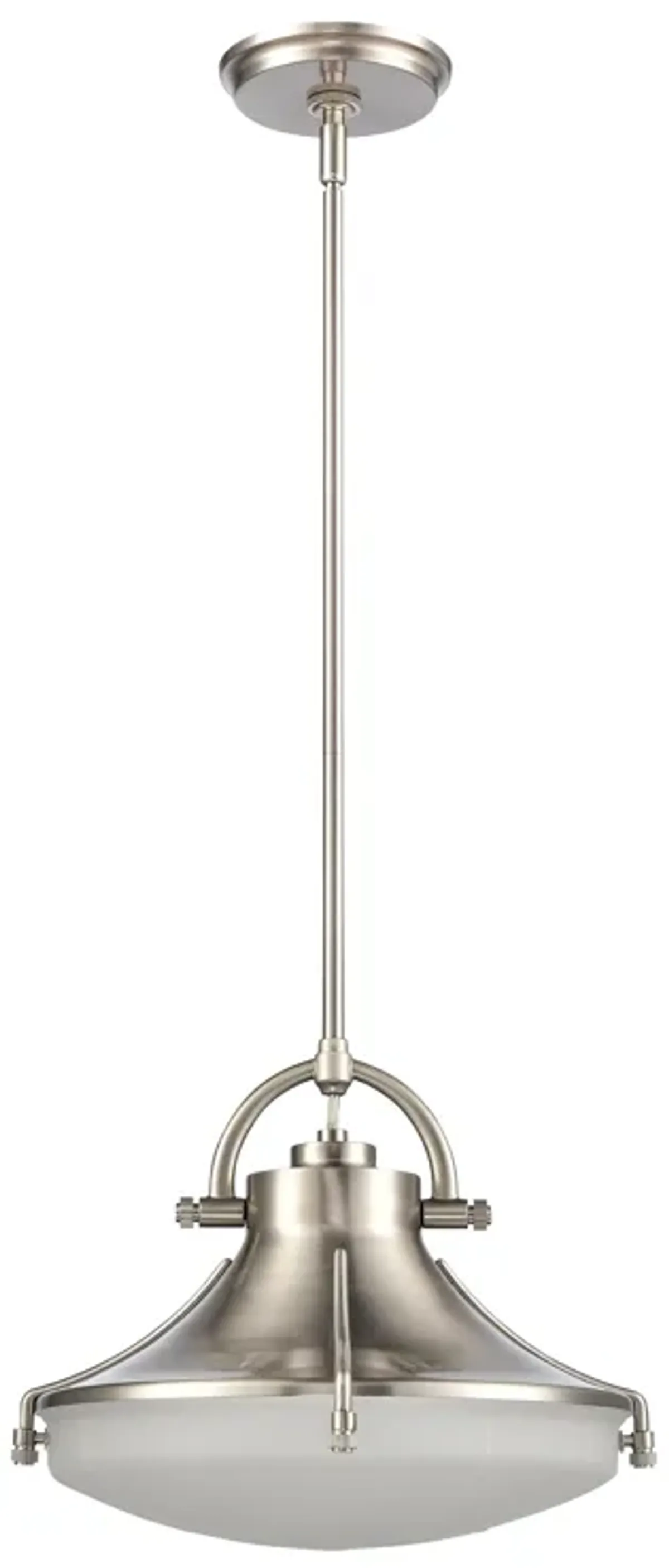 Urbanite 13" wide Silver Pendant