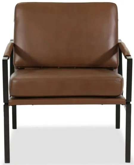 Puckman Brown Accent Chair