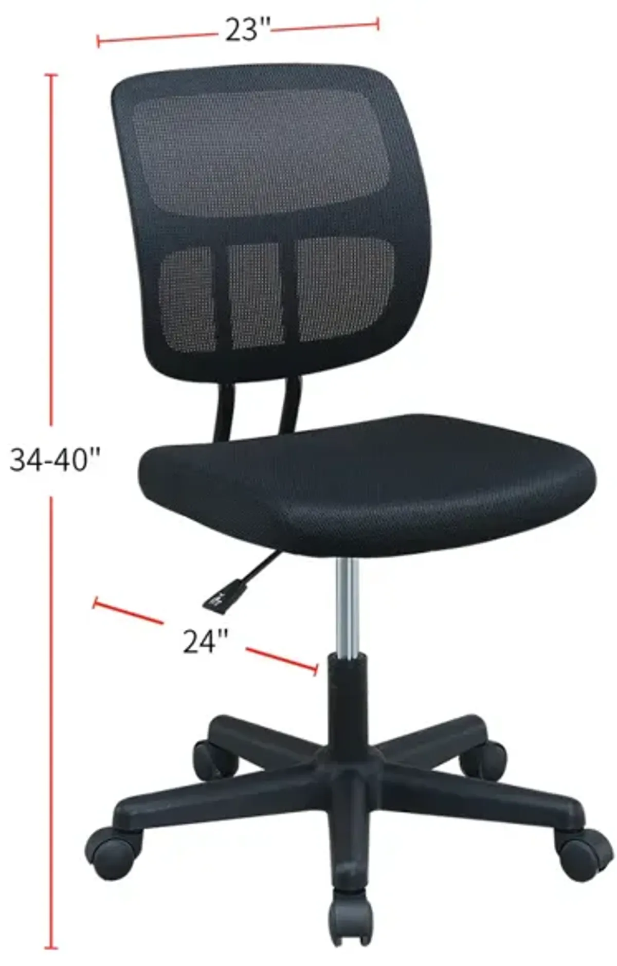 Mesh Back Adjustable Office Chair In Black