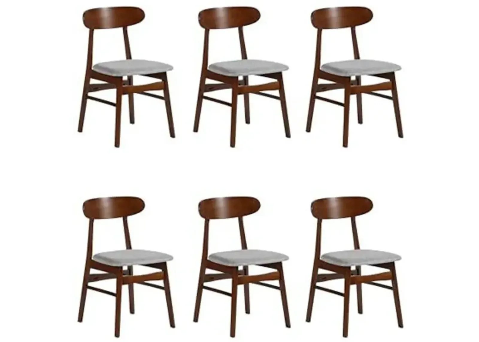 New Classic Furniture Morocco Light Gray Solid Wood Dining Chair (Set of 6)