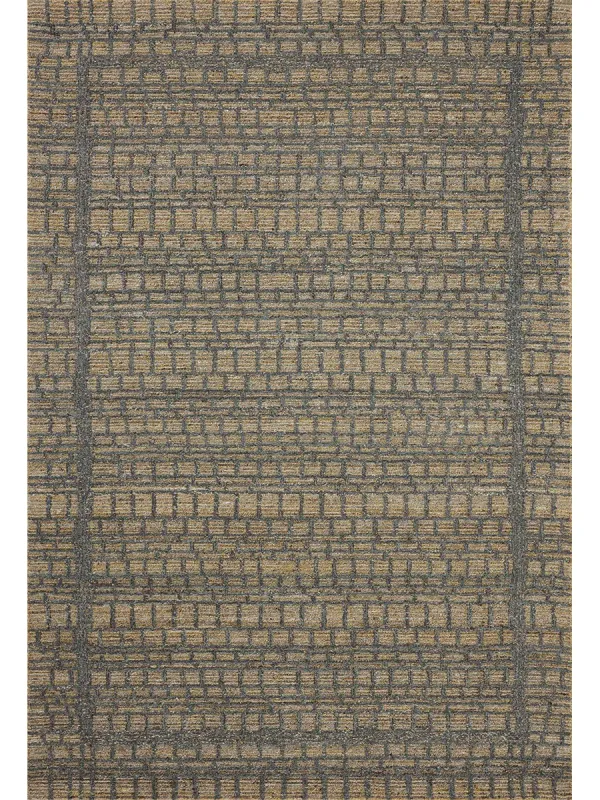 Elias Wheat/Charcoal 2'6" x 7'6" Runner Rug