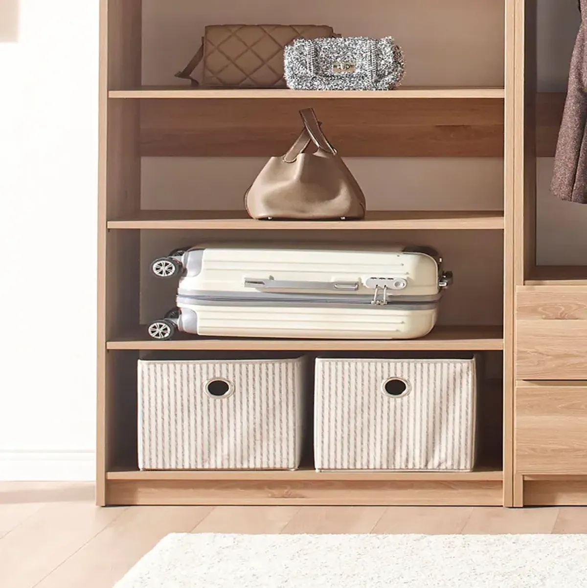 Prosper Oak Freestanding Walk in Wood Closet System